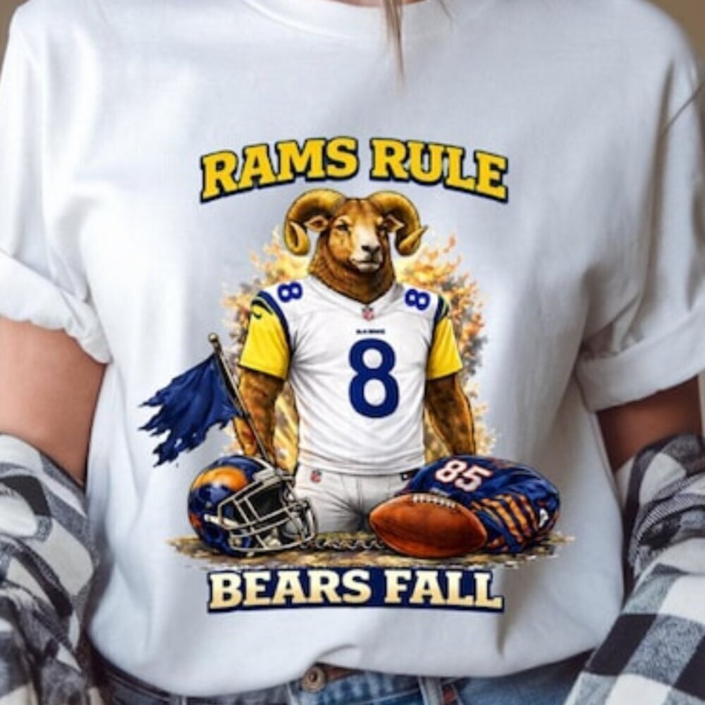 Los Angeles Football Shirt, Rams Football Retro Football Fan Top Shirt .